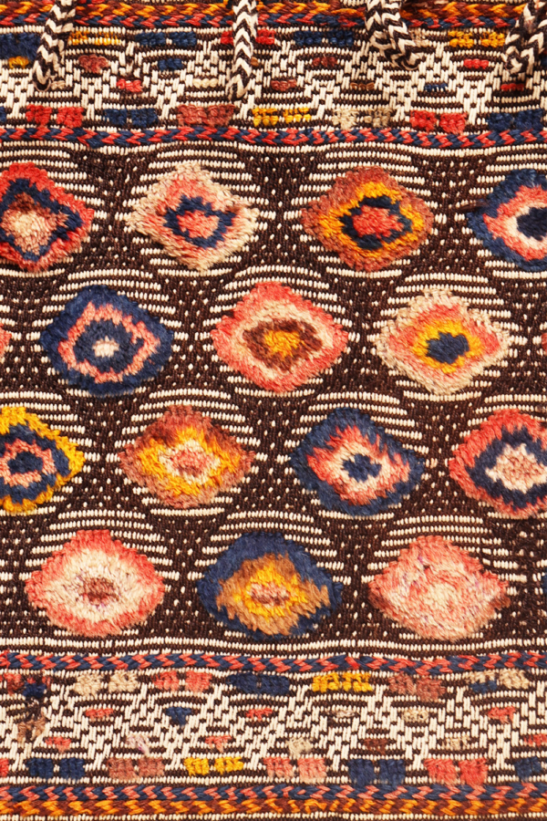 Alforja o khorjin semi antiguo Qashqai, Irán. 122x87 cms - Imagen 6