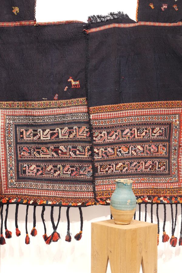 Manta para caballo o Jol antiguo Kashkuli, Irán. 160x132 cms