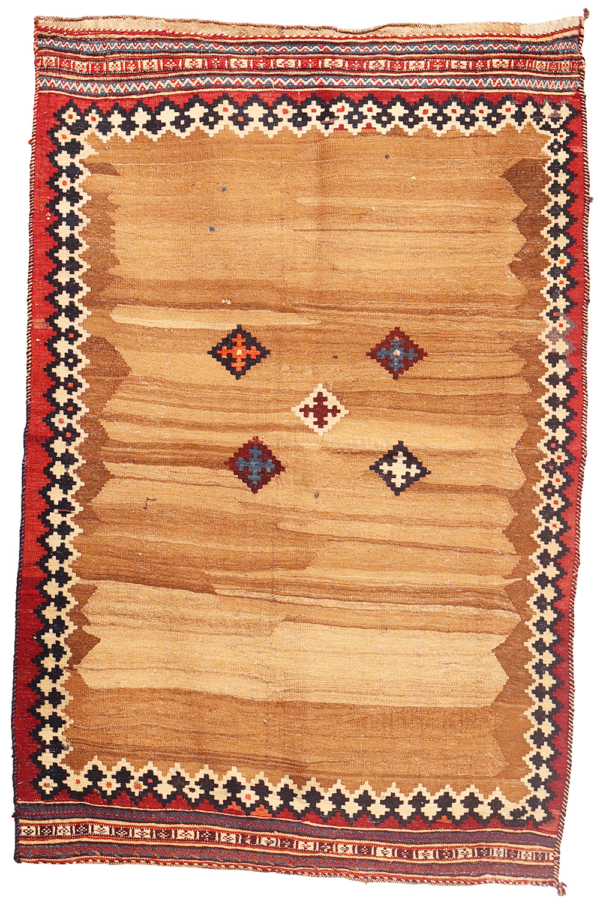 Kilim sofreh Qashqai antiguo, Irán. 150x106 cms - Imagen 2