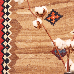 Antique Qashqai sofreh kilim from Iran. 150x106 cms