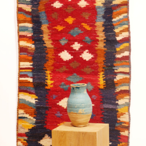 Kilim vintage Qashqai, Irán. 165x74 cms