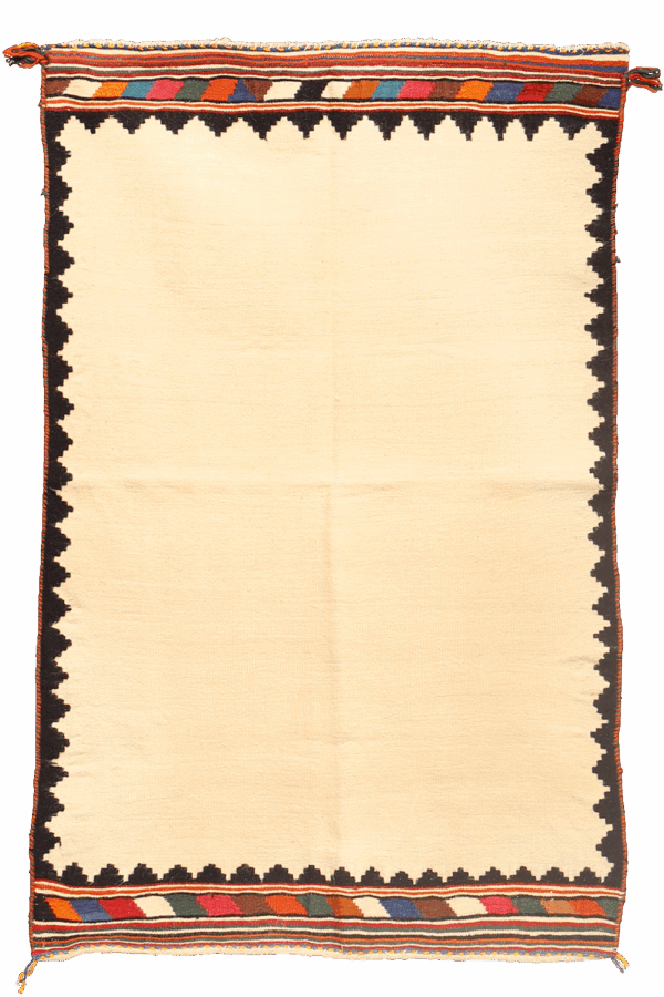 Vintage Bakhtiari sofreh kilim from Iran. 154x95 cms - Image 6