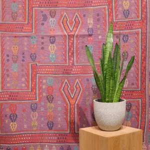 Vintage Obruk cicim kilim from Turkey. 196x130 cms