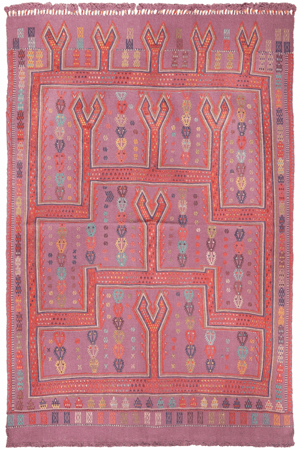Vintage Obruk cicim kilim from Turkey. 196x130 cms - Image 9
