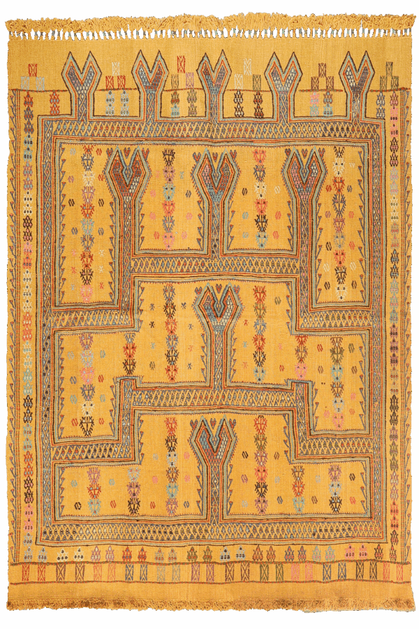 Vintage Obruk cicim kilim from Turkey. 182x131 cms - Image 9