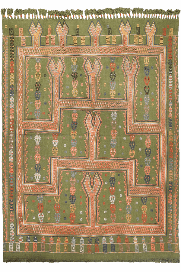 Vintage Obruk cicim kilim from Turkey. 174x133 cms - Image 11