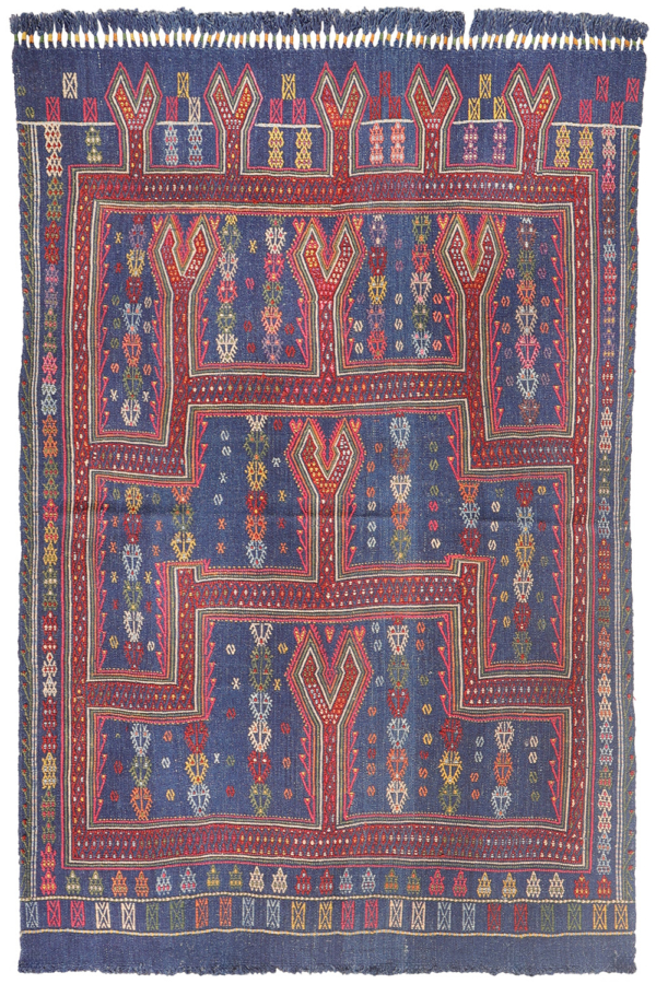 Vintage Obruk cicim kilim from Turkey. 186x129 cms - Image 2