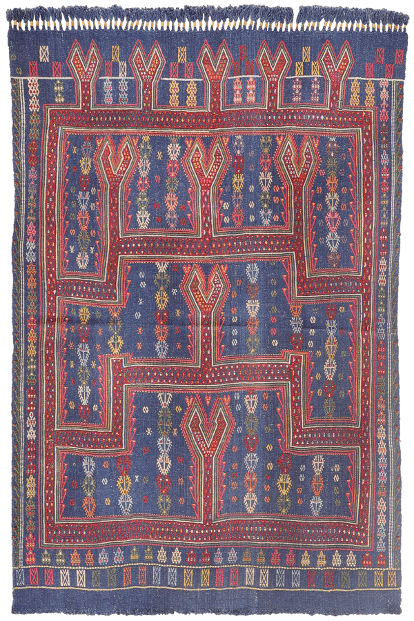 Vintage Obruk cicim kilim from Turkey. 186x129 cms - Image 9