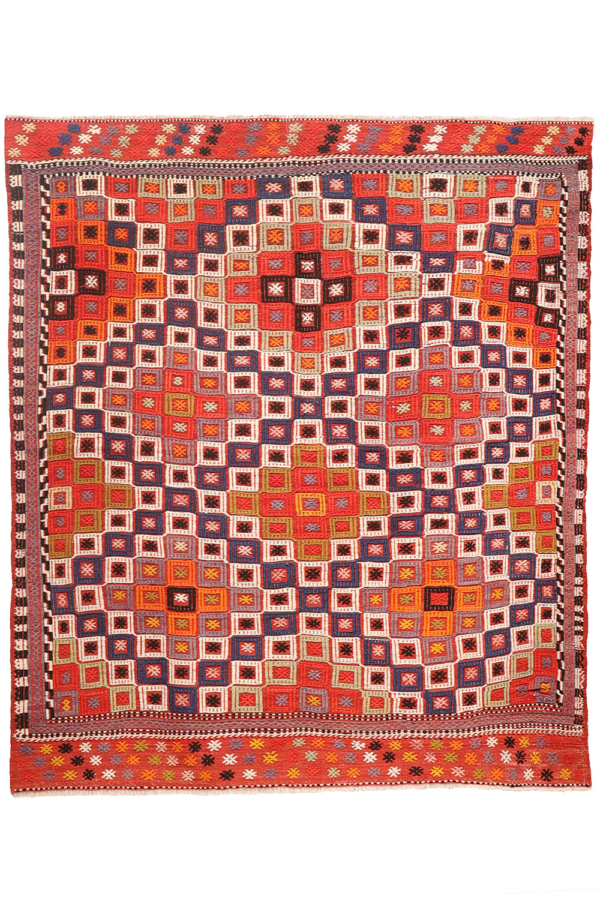 Semi-antique Kozak kilim from Turkey. 178x154 cms - Image 2