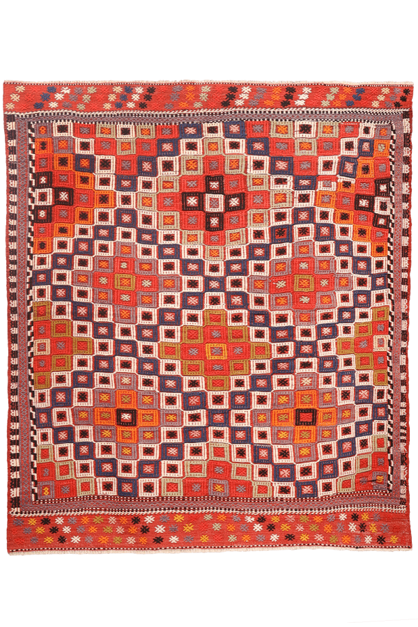 Semi-antique Kozak kilim from Turkey. 178x154 cms - Image 8