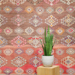 Vintage Dursunbey kilim from Turkey. 273x180 cms