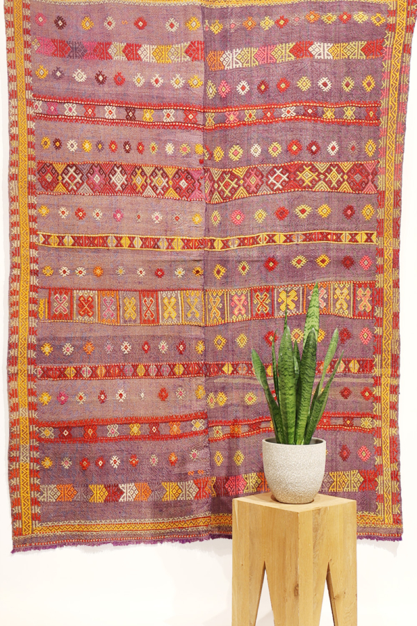 Kilim vintage de Sivas, Turquía. 177x142 cms