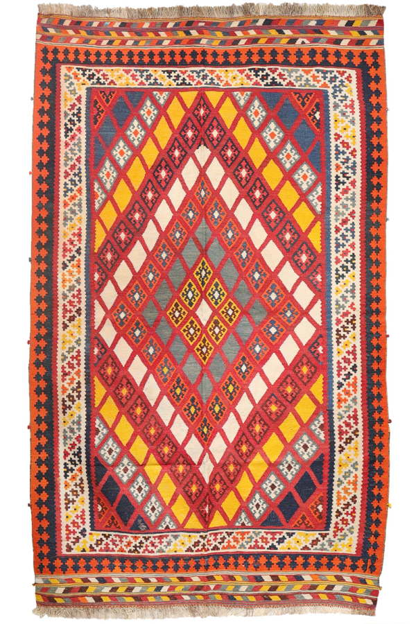 Semi-antique Qashqai kilim from Iran. 276x172 cms - Image 2