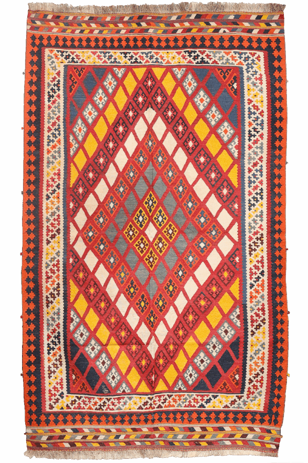 Semi-antique Qashqai kilim from Iran. 276x172 cms - Image 9