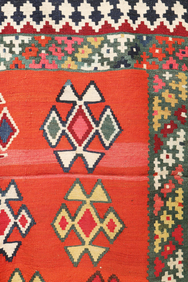 Semi-antique Qashqai kilim from Iran. 273x141 cms - Image 5