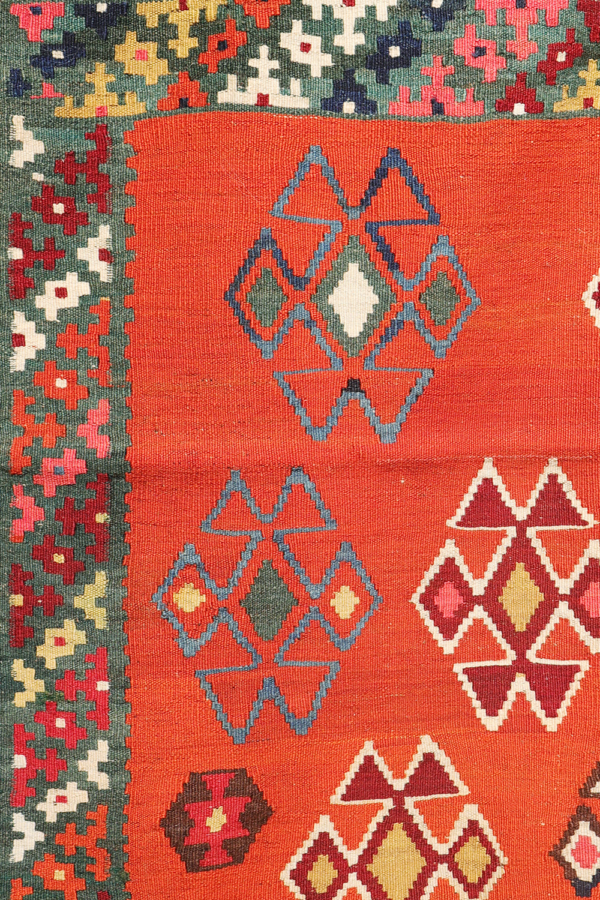 Semi-antique Qashqai kilim from Iran. 273x141 cms - Image 6