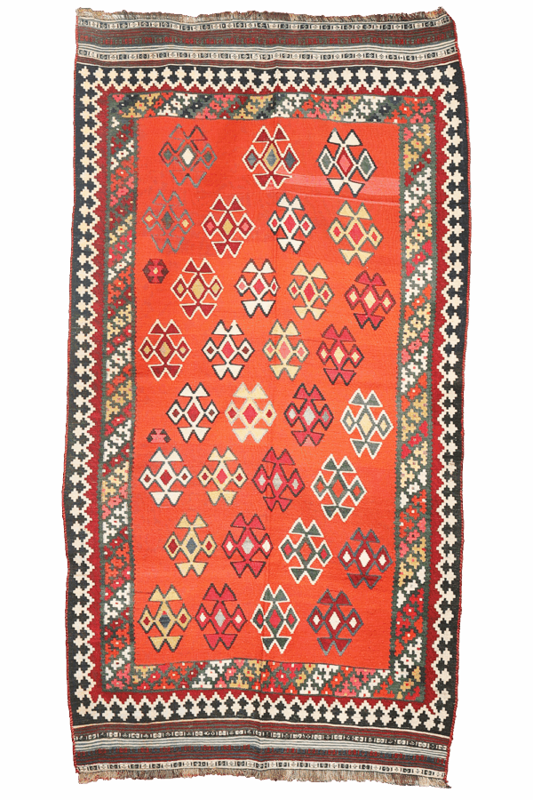 Semi-antique Qashqai kilim from Iran. 273x141 cms - Image 8
