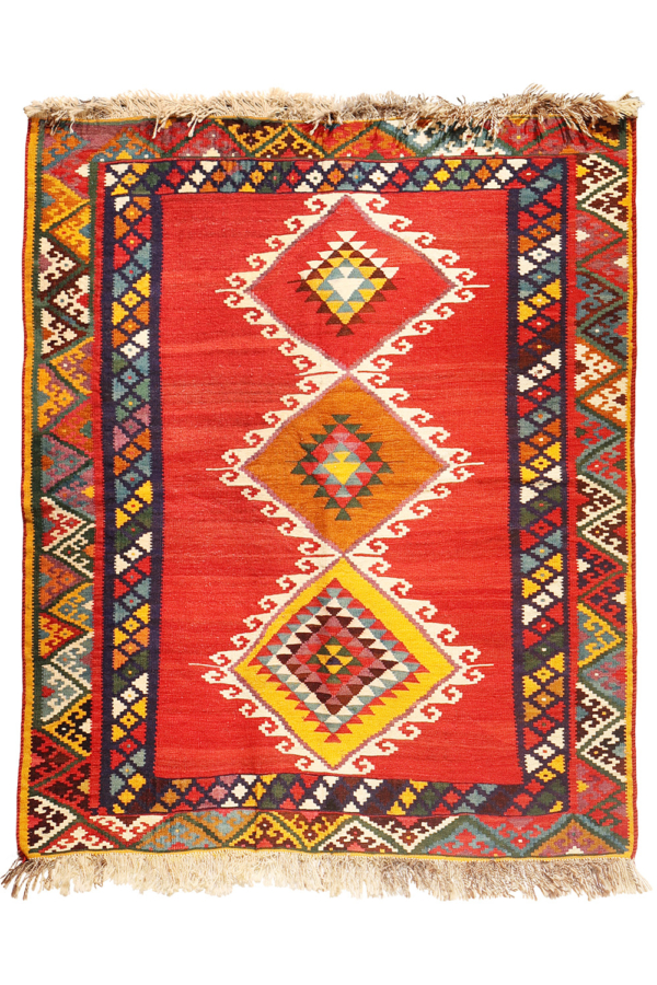 Vintage Qashqai kilim from Iran. 165x142 cms - Image 2