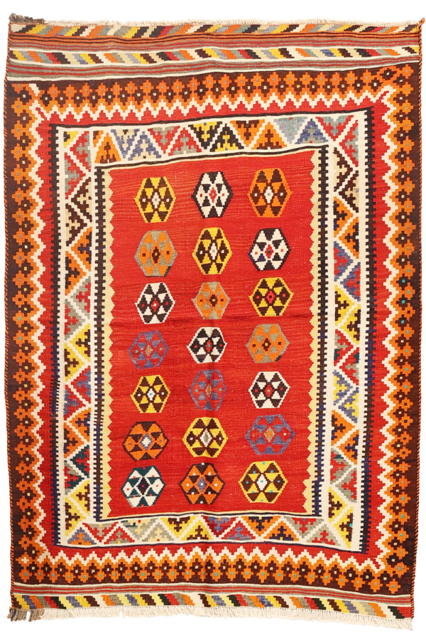 Kilim vintage Qashqai, Irán. 188x139 cms - Imagen 2