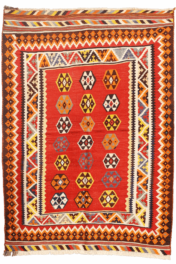 Kilim vintage Qashqai, Irán. 188x139 cms - Imagen 7