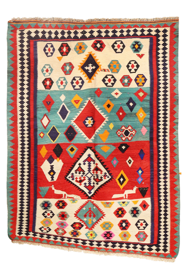 Kilim vintage Qashqai, Irán. 188-178x138 cms - Imagen 2