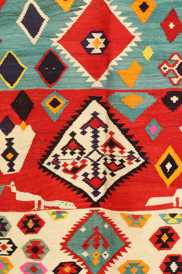Kilim vintage Qashqai, Irán. 188-178x138 cms - Imagen 3