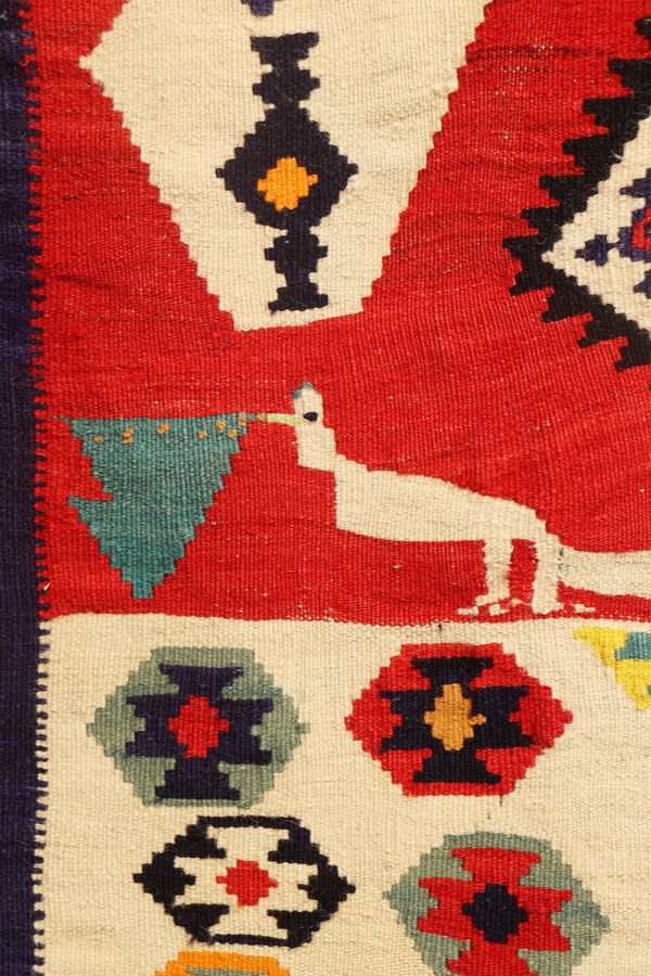 Kilim vintage Qashqai, Irán. 188-178x138 cms - Imagen 4