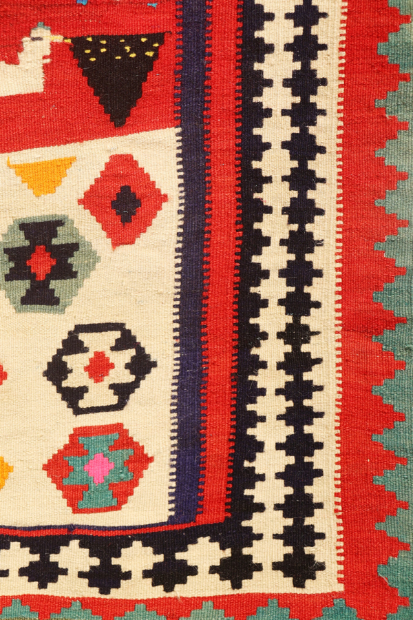 Kilim vintage Qashqai, Irán. 188-178x138 cms - Imagen 5