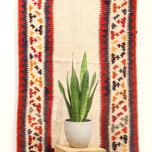 Kilim sofreh vintage Qashqai, Irán. 167x91 cms