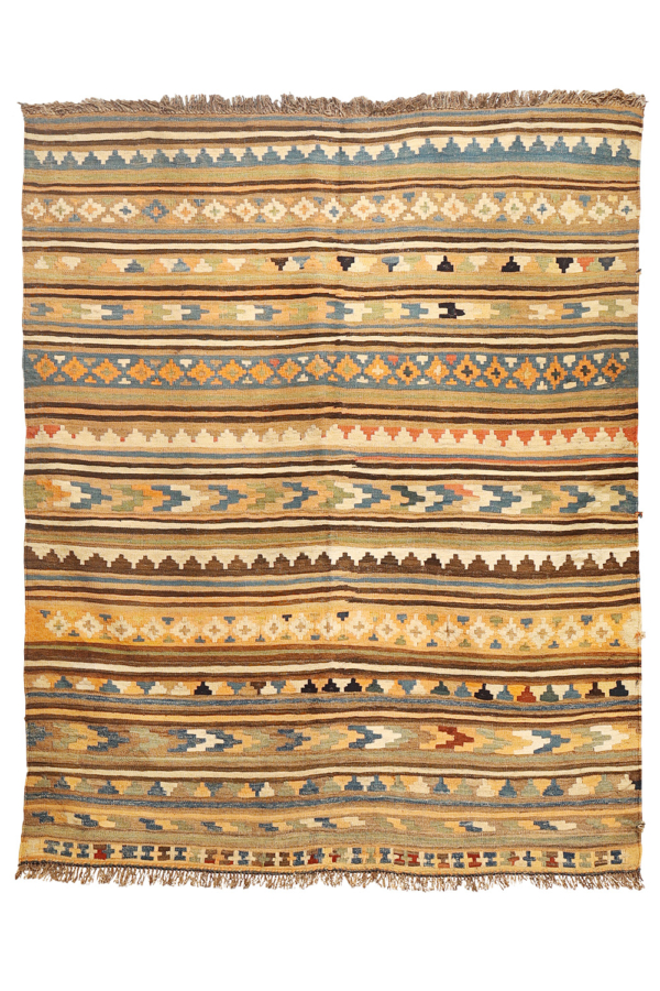 Semi-antique Qashqai kilim from Iran. 193x162 cms - Image 2