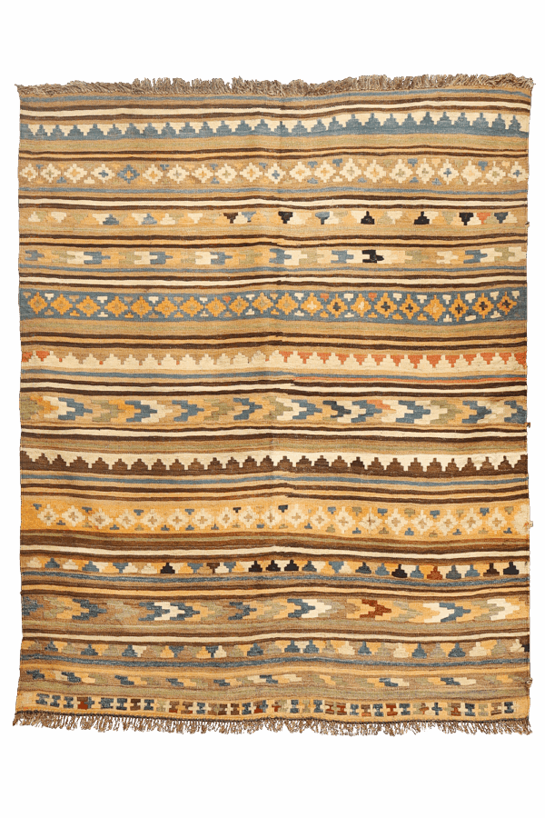 Semi-antique Qashqai kilim from Iran. 193x162 cms - Image 7