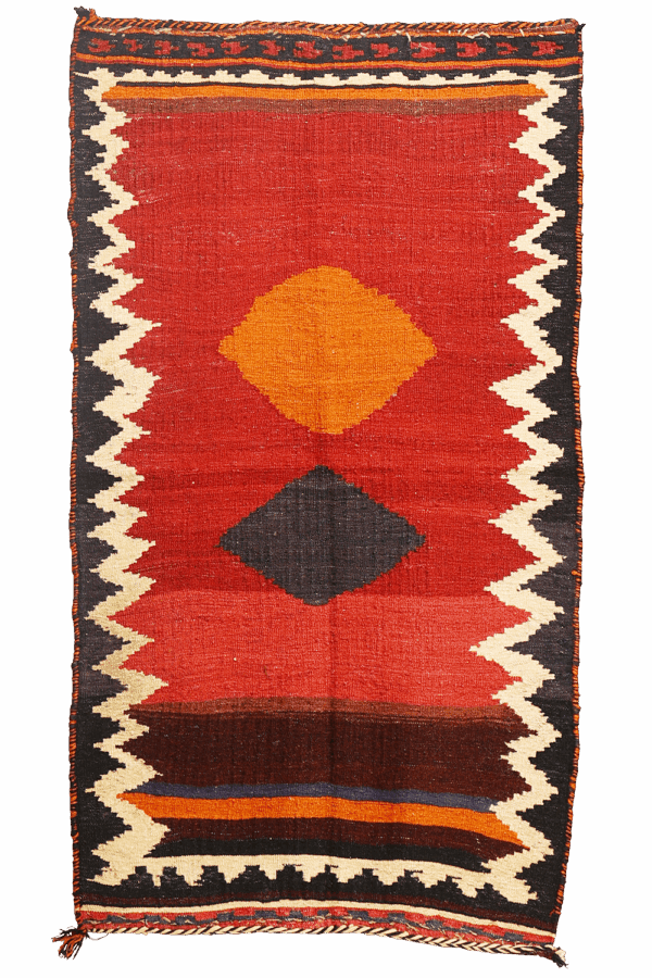 Kilim sofreh Qashqai vintage, Irán. 177x112 cms - Imagen 7