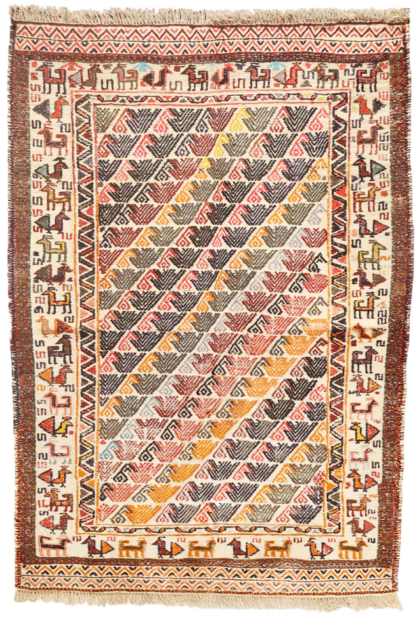 Vintage Arabic kilim from Iran. 184x132 cms - Image 2