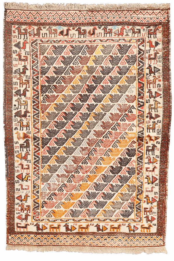 Vintage Arabic kilim from Iran. 184x132 cms - Image 7