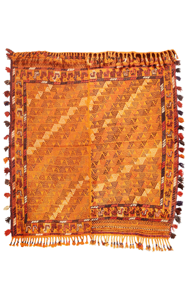 Kilim shiraki semi-antiguo árabe, Irán. 187x177 cms - Imagen 2