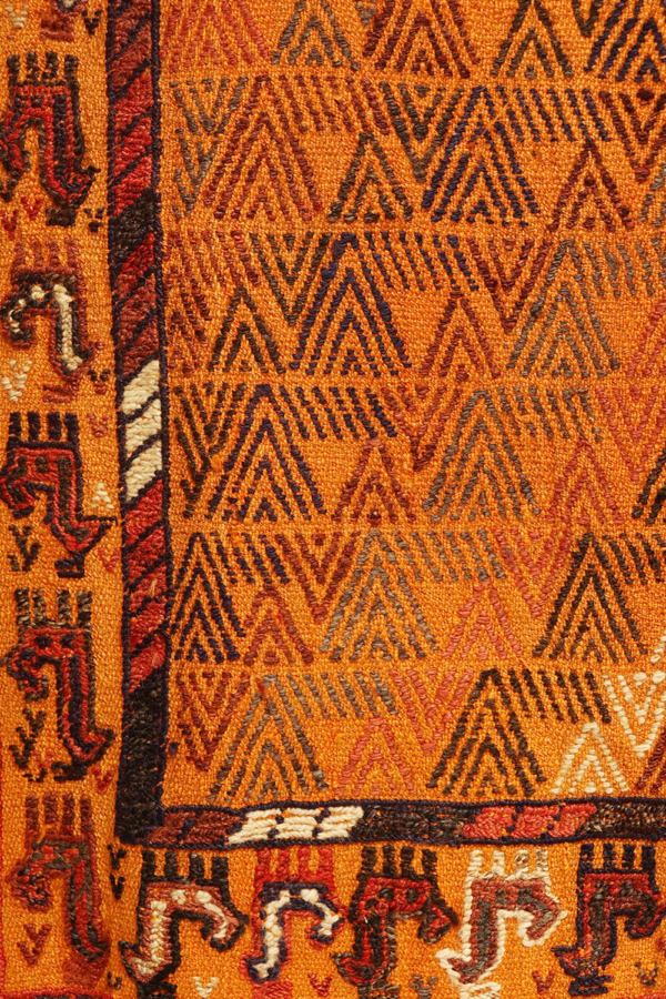 Kilim shiraki semi-antiguo árabe, Irán. 187x177 cms - Imagen 5