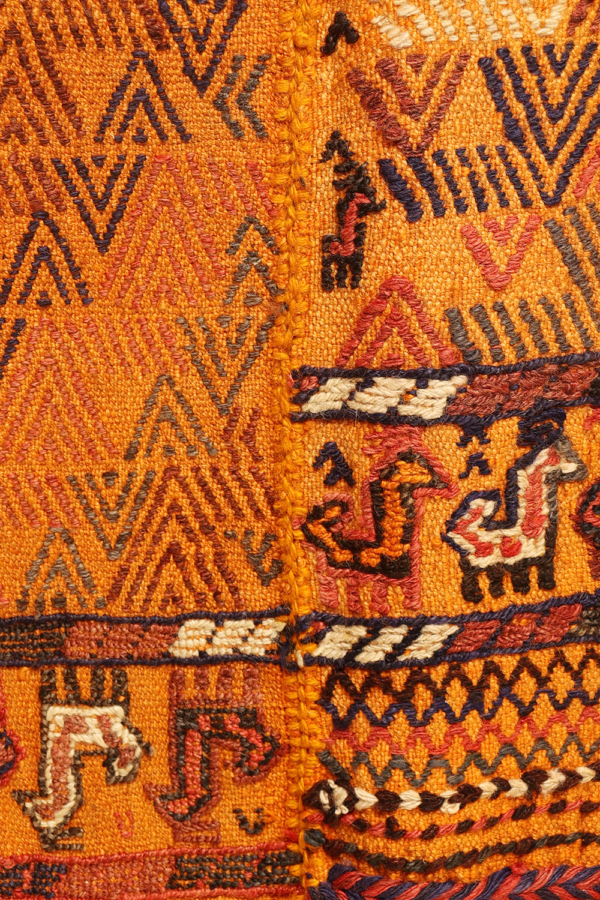 Kilim shiraki semi-antiguo árabe, Irán. 187x177 cms - Imagen 6