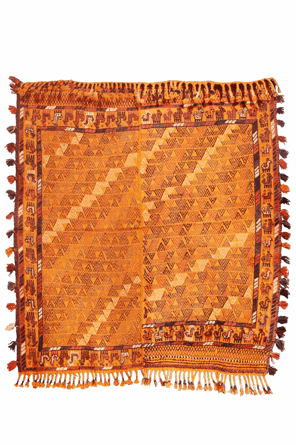 Kilim shiraki semi-antiguo árabe, Irán. 187x177 cms - Imagen 8