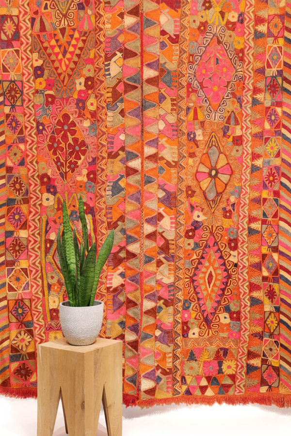Semi-antique Marsh Arab kilim from Iraq. 257x160 cms