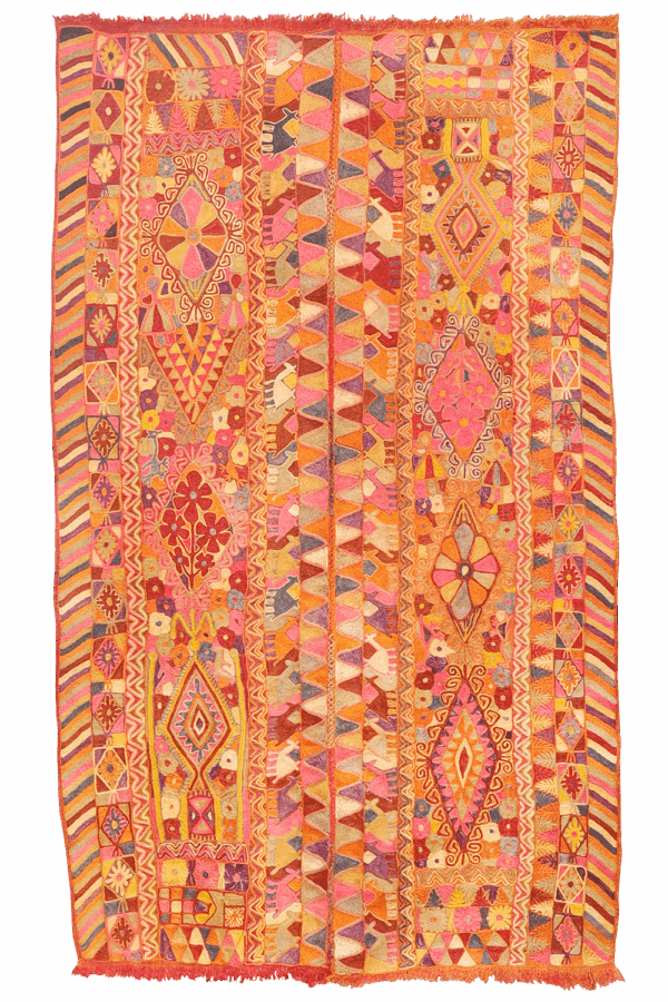 Semi-antique Marsh Arab kilim from Iraq. 257x160 cms - Image 13
