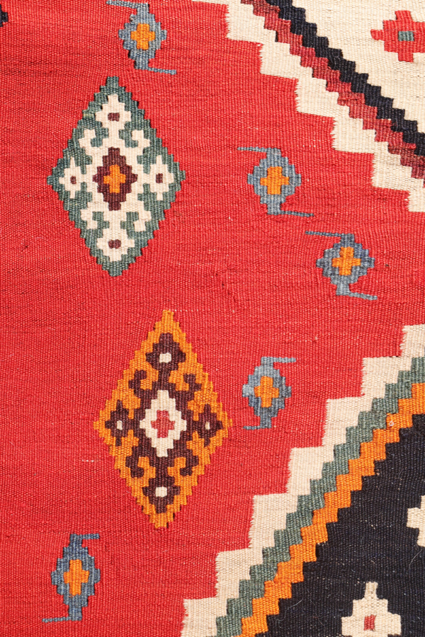 Kilim Qashqai antiguo, Irán. 277x170 cms - Imagen 6