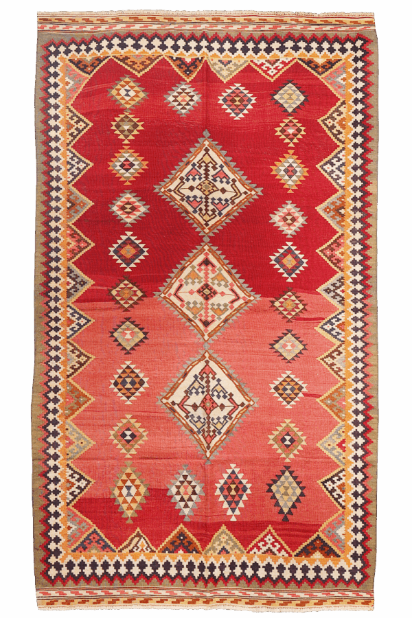 Semi-antique Qashqai kilim from Iran. 267x159 cms - Image 8