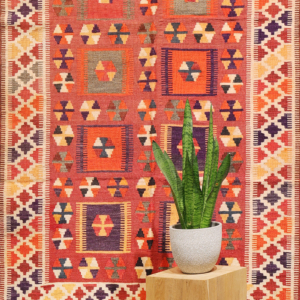 Kilim vintage Qashqai, Irán. 265x145 cms