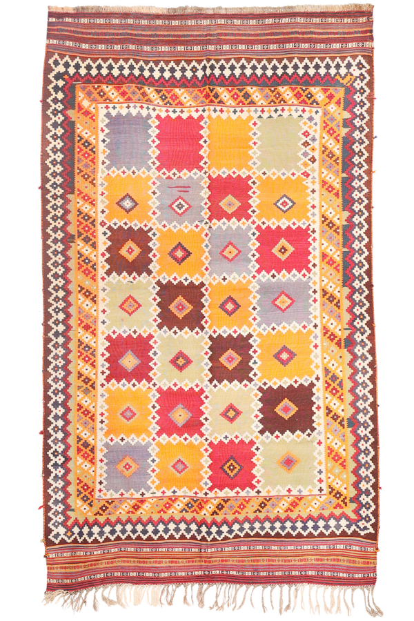 Kilim semi antiguo Qashqai, Irán. 272x162 cms - Imagen 2