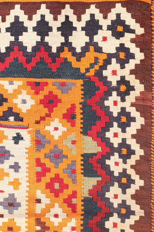 Kilim semi antiguo Qashqai, Irán. 272x162 cms - Imagen 7
