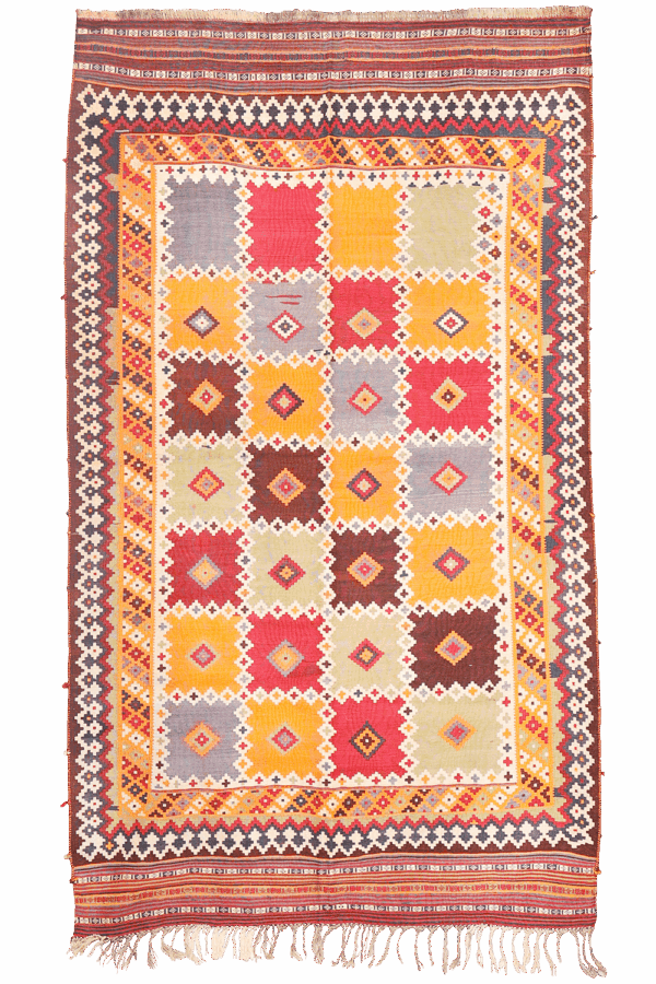 Kilim semi antiguo Qashqai, Irán. 272x162 cms - Imagen 10