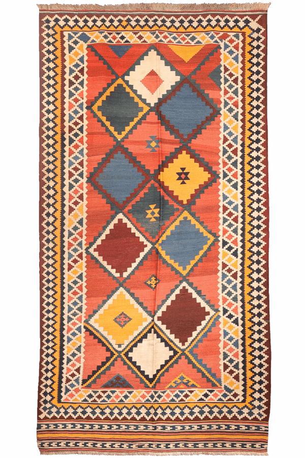 Kilim antiguo Qashqai, Irán. 276x148 cms - Imagen 11