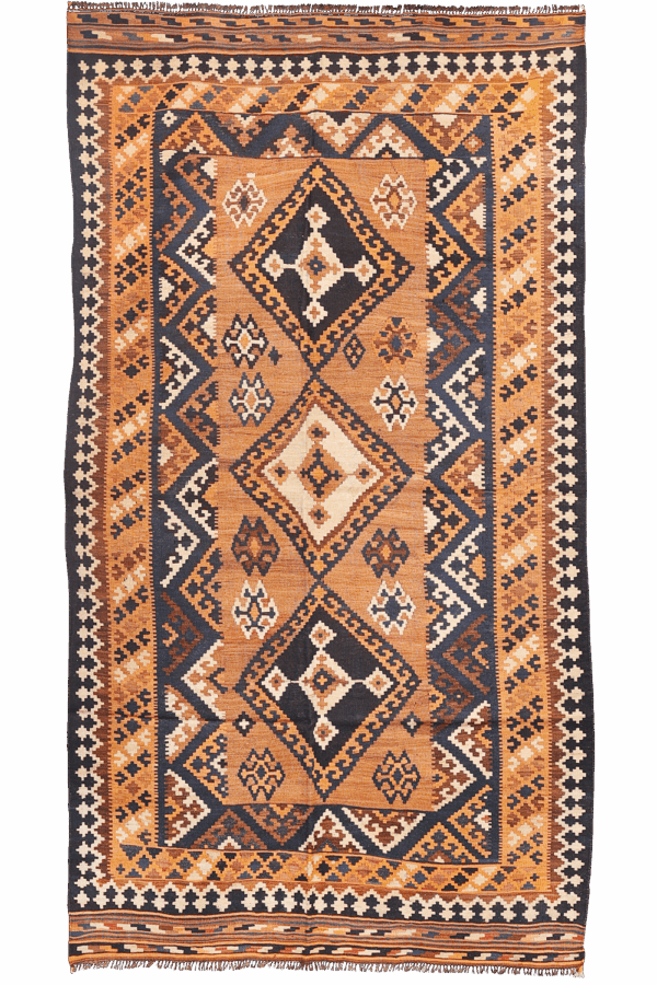Semi-antique Qashqai kilim from Iran. 272x158 cms - Image 10