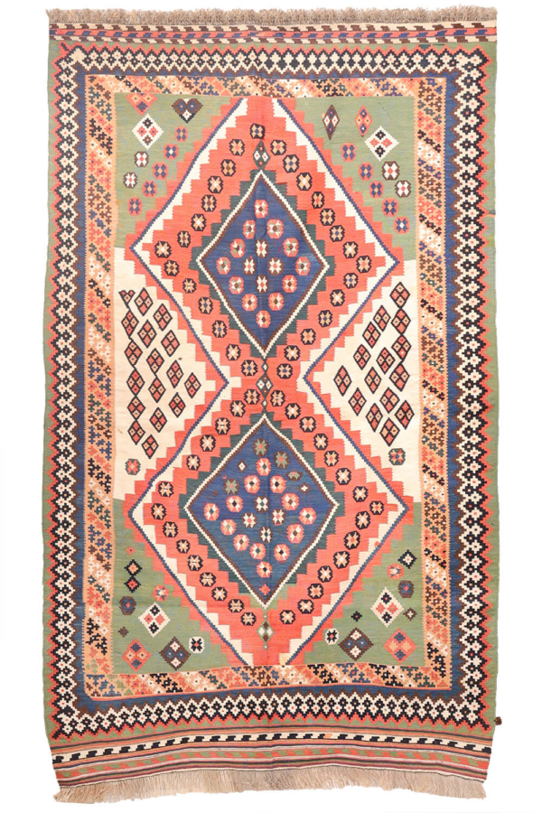 Kilim Qashqai antiguo, Irán. 248x156 cms - Imagen 2