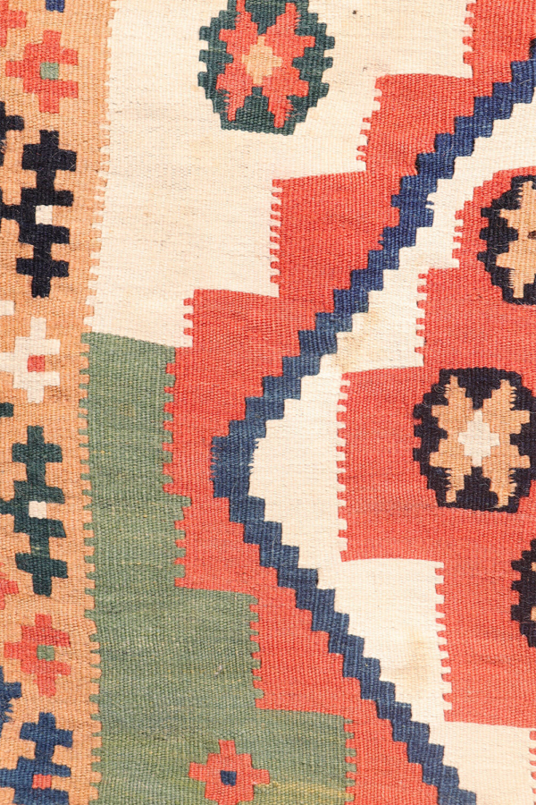 Kilim Qashqai antiguo, Irán. 248x156 cms - Imagen 6